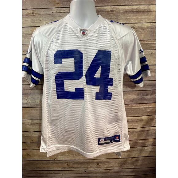 Reebok NFL Tiki Barber # 24 Dallas Cowboys Football Jersey Youth Large 14-16 - Picture 1 of 11